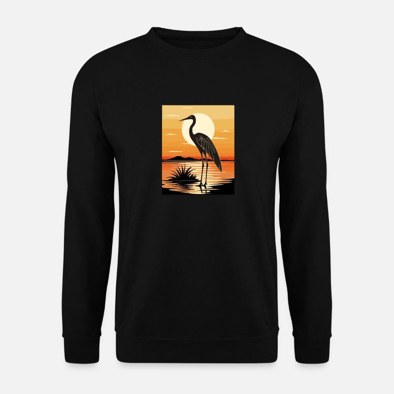 Heron - Unisex Sweatshirt - black