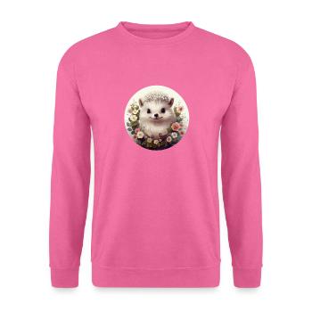 Süßer Igel - Unisex Pullover - Pink - Vorne