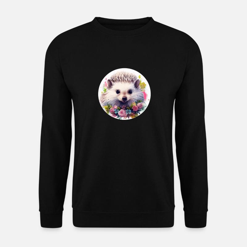 Hérisson mignon - Sweat-shirt Unisexe - noir