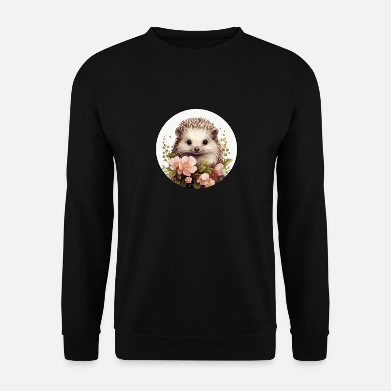 Hérisson mignon - Sweat-shirt Unisexe - noir