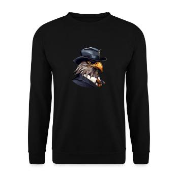 Hawk mafia - Unisex Sweatshirt - black - Front - Alina (178cm) & Michal (187cm)