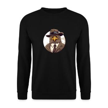 Hawk mafia - Unisex Sweatshirt - black - Front - Alina (178cm) & Michal (187cm)