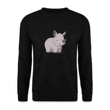 Rhinoceros - Unisex Sweatshirt - black - Front - Alina (178cm) & Michal (187cm)