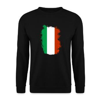 Italy Flag Vintage Italian Flag Used Look - Unisex Sweatshirt - black - Front - Alina (178cm) & Michal (187cm)
