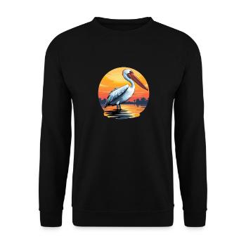 Pelican - Unisex Sweatshirt - black - Front - Alina (178cm) & Michal (187cm)