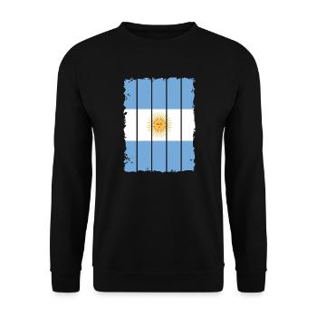 Argentina Flag South America Argentine Flag - Unisex Sweatshirt - black - Front - Alina (178cm) & Michal (187cm)