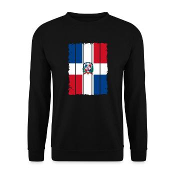 Dominican Republic Flag Dom Rep Flag Travel - Unisex Sweatshirt - black - Front - Alina (178cm) & Michal (187cm)
