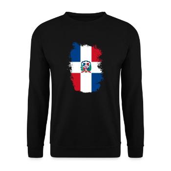 Dominican Republic Flag Dom Rep Flag Travel - Unisex Sweatshirt - black - Front - Alina (178cm) & Michal (187cm)