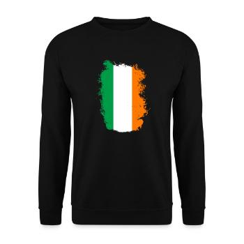 Ireland Flag Vintage Irish Flag Dublin - Unisex Sweatshirt - black - Front - Alina (178cm) & Michal (187cm)