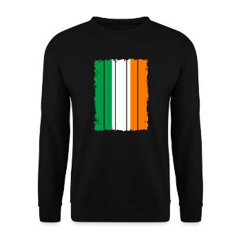 Ireland Flag Vintage Irish Flag Dublin - Unisex Sweatshirt - black - Front - Alina (178cm) & Michal (187cm)