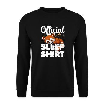 Roter Panda Offizielles Schlafshirt Faul Relax - Unisex Pullover - Schwarz - Vorne - Alina (178cm) & Michal (187cm)