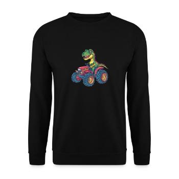 T-Rex Enfants Animaux - Sweat-shirt Unisexe - noir - Devant - Alina (178cm) & Michal (187cm)