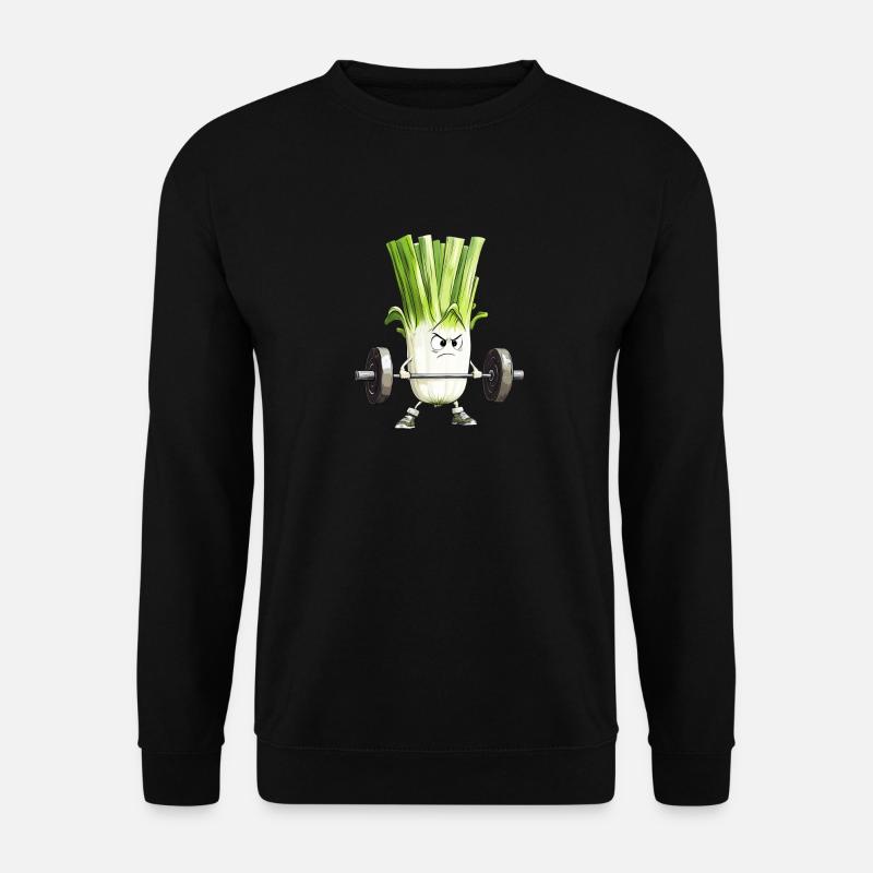Kreuzheben Lauch - Unisex Pullover - Schwarz