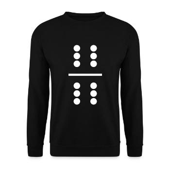 Pierre domino 6/6 - Sweat-shirt Unisexe - noir - Devant - Alina (178cm) & Michal (187cm)