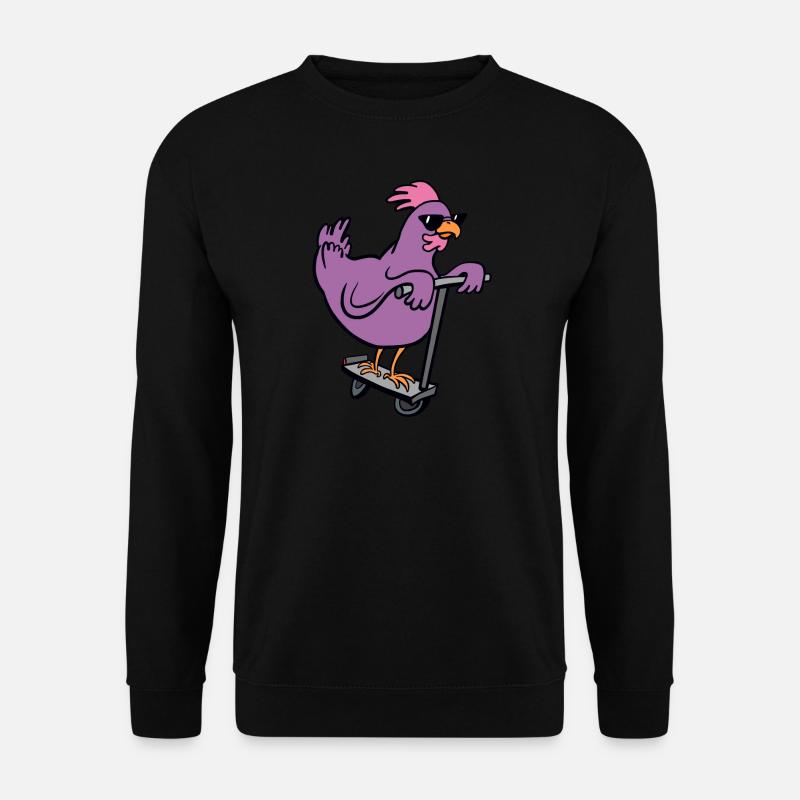Scooter Huhn - Unisex Pullover - Schwarz