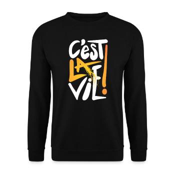 C'est la vie ! Only One Place - Sweat-shirt Unisexe - noir - Devant - Alina (178cm) & Michal (187cm)