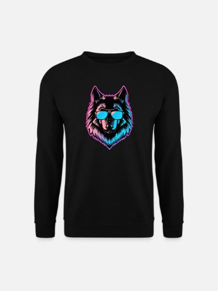The Cool Synthwolf - Unisex Sweatshirt - black