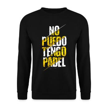 No Puedo Tengo Pádel Padelista Paddle Tennis - Unisex Sweatshirt - black - Front - Alina (178cm) & Michal (187cm)