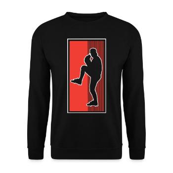 Base-ball - Sweat-shirt Unisexe - noir - Devant - Alina (178cm) & Michal (187cm)