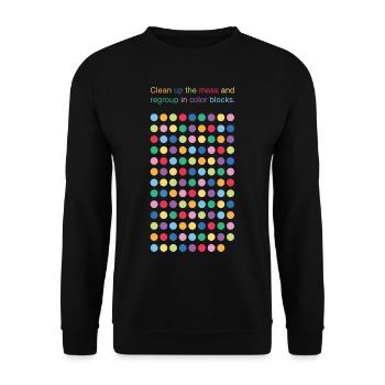 Kreis-Spiel - Unisex Pullover - Schwarz - Vorne - Alina (178cm) & Michal (187cm)