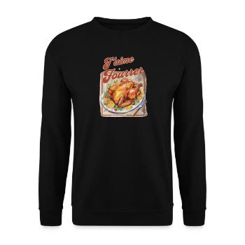 J'aime fourrer - Sweat-shirt Unisexe - noir - Devant - Alina (178cm) & Michal (187cm)