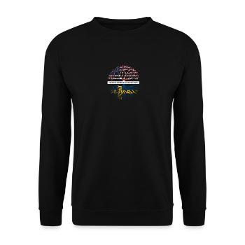 Suède Drapeau suédois États-Unis Famille américaine Ascendance - Sweat-shirt Unisexe - noir - Devant - Alina (178cm) & Michal (187cm)