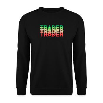 TRADER colorful - Unisex Sweatshirt - black - Front - Alina (178cm) & Michal (187cm)