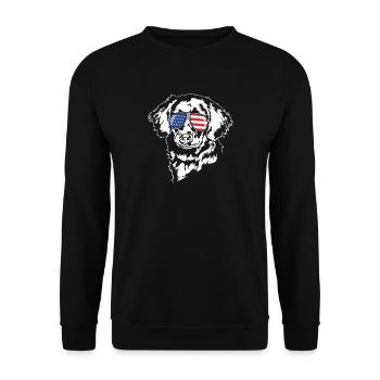 Stabjihoun Lunettes de soleil drapeau américain chiens Wilsigns - Sweat-shirt Unisexe - noir - Devant - Alina (178cm) & Michal (187cm)