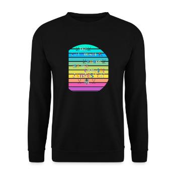 Die Top Sportart Saison ist die coole Eishockey - Unisex Pullover - Schwarz - Vorne - Alina (178cm) & Michal (187cm)
