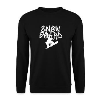 Snowboard Graffiti - Unisex Pullover - Schwarz - Vorne - Alina (178cm) & Michal (187cm)