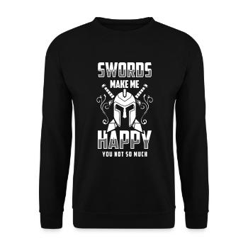 Schwert Aikido Duell - Unisex Pullover - Schwarz - Vorne - Alina (178cm) & Michal (187cm)