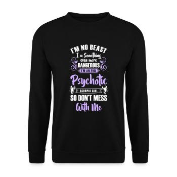 Constellation du signe du zodiaque Scorpion Octobre - Sweat-shirt Unisexe - noir - Devant - Alina (178cm) & Michal (187cm)
