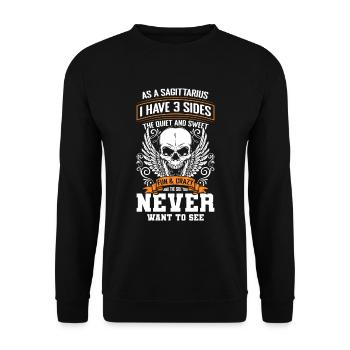 Horoskop Astrologie Monat - Unisex Pullover - Schwarz - Vorne - Alina (178cm) & Michal (187cm)