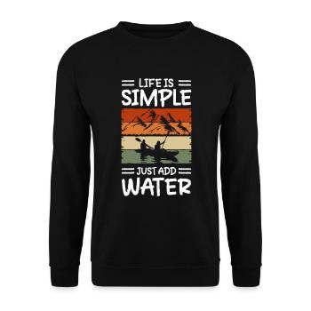 Boot Wassersport Ruderverein Steuermann - Unisex Pullover - Schwarz - Vorne - Alina (178cm) & Michal (187cm)