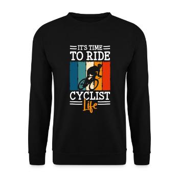 Cycling Sport Cyclists Cycling - Unisex Sweatshirt - black - Front - Alina (178cm) & Michal (187cm)
