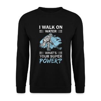 Hockey Ice Skating Sports Winter Sports - Unisex Sweatshirt - black - Front - Alina (178cm) & Michal (187cm)