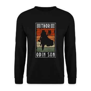 Wikinger Axt Hammer Keltisch - Unisex Pullover - Schwarz - Vorne - Alina (178cm) & Michal (187cm)