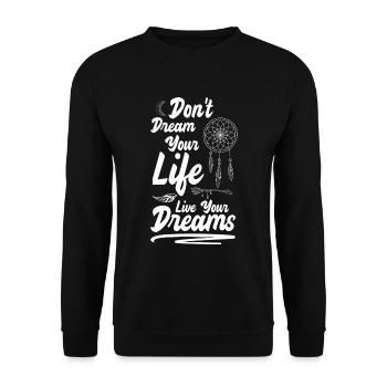 Dream Catcher Dreamer Tattoo Love - Unisex Sweatshirt - black - Front - Alina (178cm) & Michal (187cm)