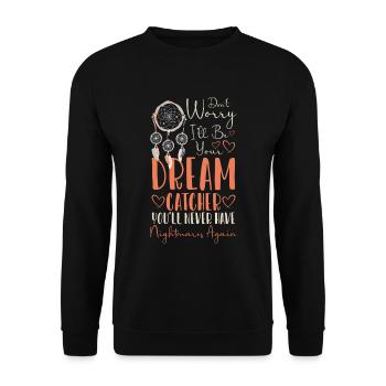 Les Indiens rêvent spirituellement - Sweat-shirt Unisexe - noir - Devant - Alina (178cm) & Michal (187cm)