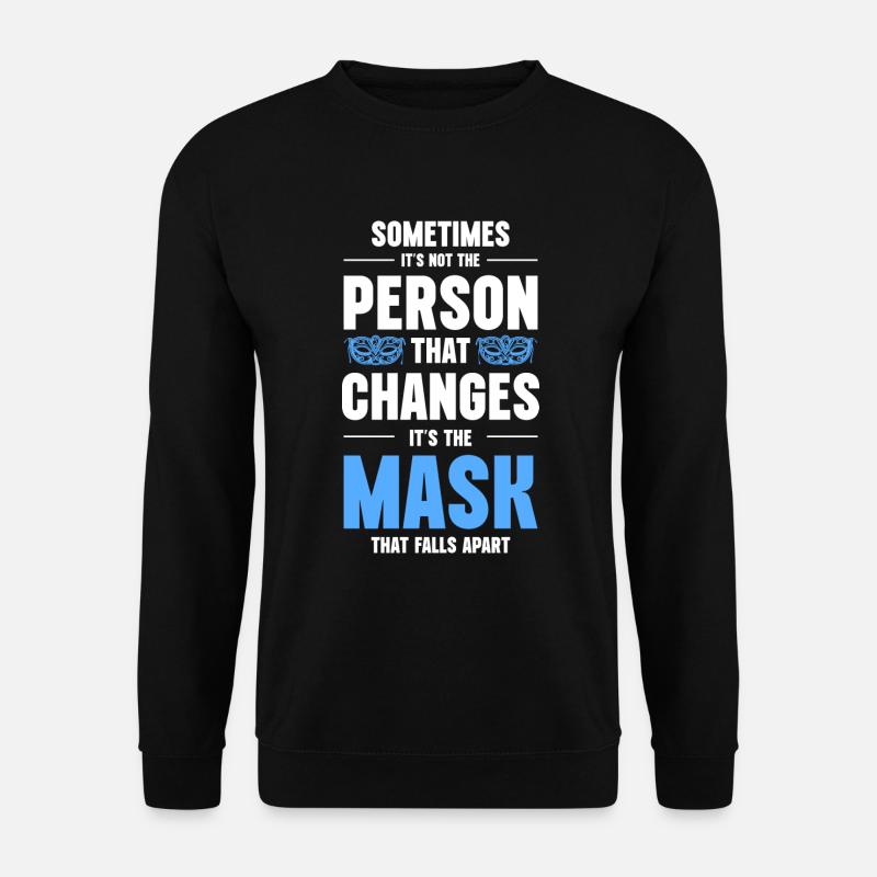 Maske Kostüm Parade Maskiert - Unisex Pullover - Schwarz