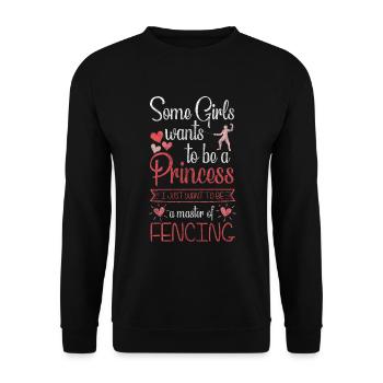 Fechtsport Kampf Tradition - Unisex Pullover - Schwarz - Vorne - Alina (178cm) & Michal (187cm)