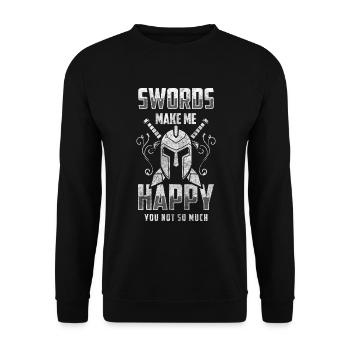 Sword Fighting Battle Saber - Unisex Sweatshirt - black - Front - Alina (178cm) & Michal (187cm)