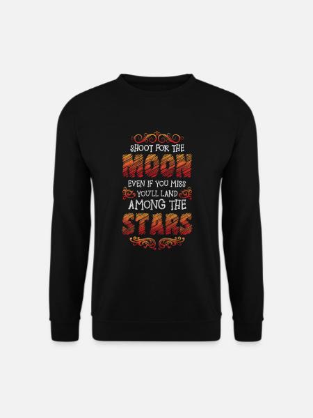 Sternenhimmel Wünsche Traum Mond - Unisex Pullover - Schwarz