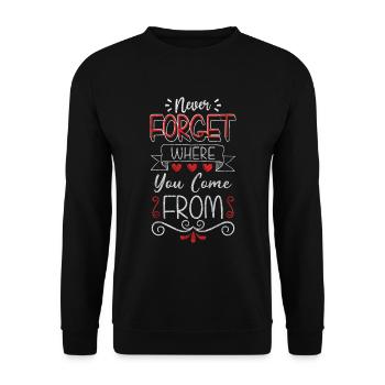 Familientreffen Ausflug Treffen - Unisex Pullover - Schwarz - Vorne - Alina (178cm) & Michal (187cm)