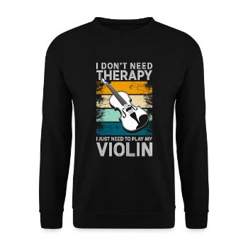 Violin Orchestra Concert - Unisex Sweatshirt - black - Front - Alina (178cm) & Michal (187cm)