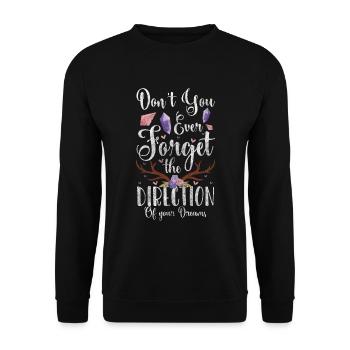 Dream, Faith, Happiness, Peace - Unisex Sweatshirt - black - Front - Alina (178cm) & Michal (187cm)