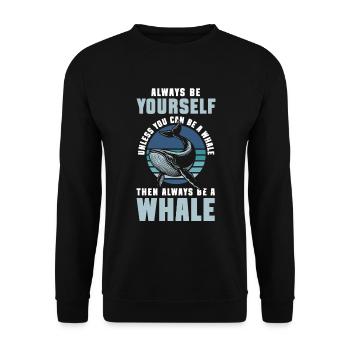 Sea Nature Marine Life - Unisex Sweatshirt - black - Front - Alina (178cm) & Michal (187cm)