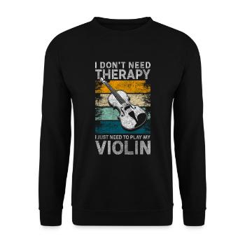 Violin player String instrument Music lessons - Unisex Sweatshirt - black - Front - Alina (178cm) & Michal (187cm)