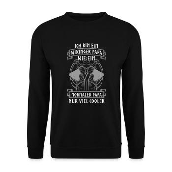 Thor Wikinger Odin - Unisex Pullover - Schwarz - Vorne - Alina (178cm) & Michal (187cm)
