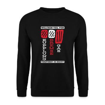 Fahrlehrer Fahrschule Führerschein - Unisex Pullover - Schwarz - Vorne - Alina (178cm) & Michal (187cm)